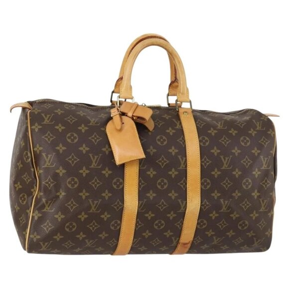 LOUIS VUITTON Monogram Keepall 45 Boston Bag M41428 LV Auth 142204 - Picture 2 of 16